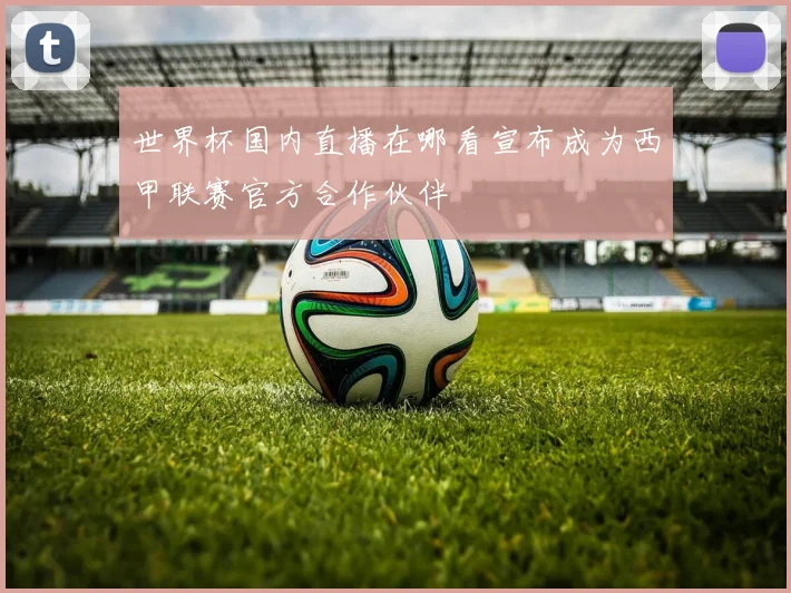 世界杯国内直播在哪看宣布成为西甲联赛官方合作伙伴